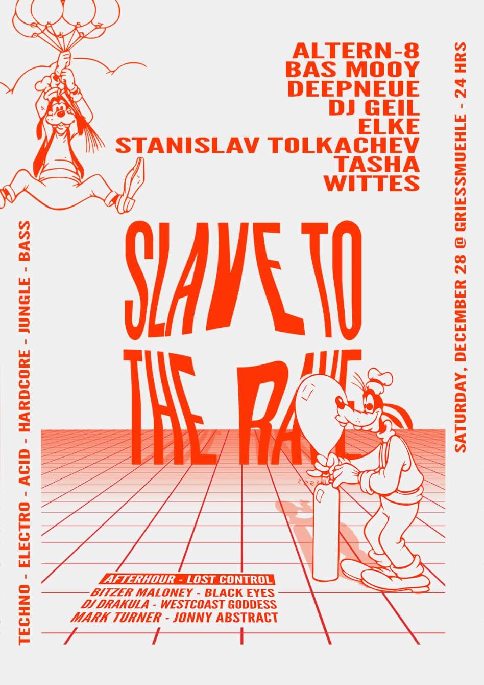 Slave To The Rave 18 with Bas Mooy, Stanislav Tolkachev, Altern8 & More - フライヤー表