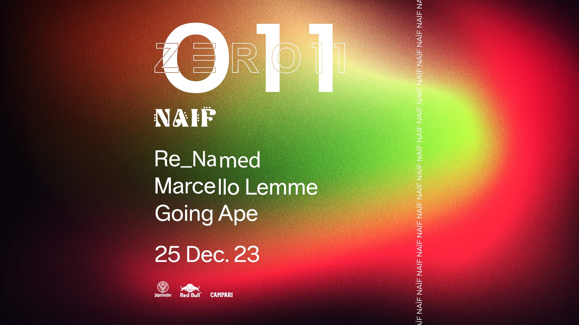 Club Zero11 pres. NAIF with Re_Named, Marcello Lemme, Going Ape - Página frontal