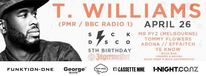 Sick Disco 5th Birthday with T. Williams - Página frontal
