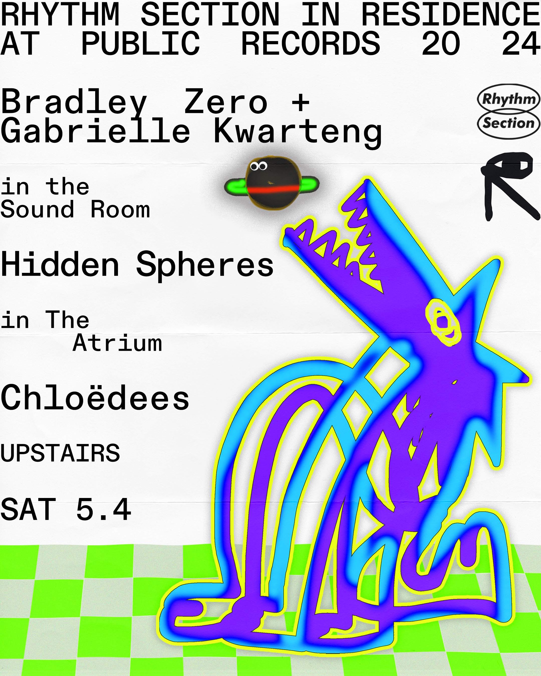 Bradley Zero + Gabrielle Kwarteng / Hidden Spheres / Chloëdees - Página frontal