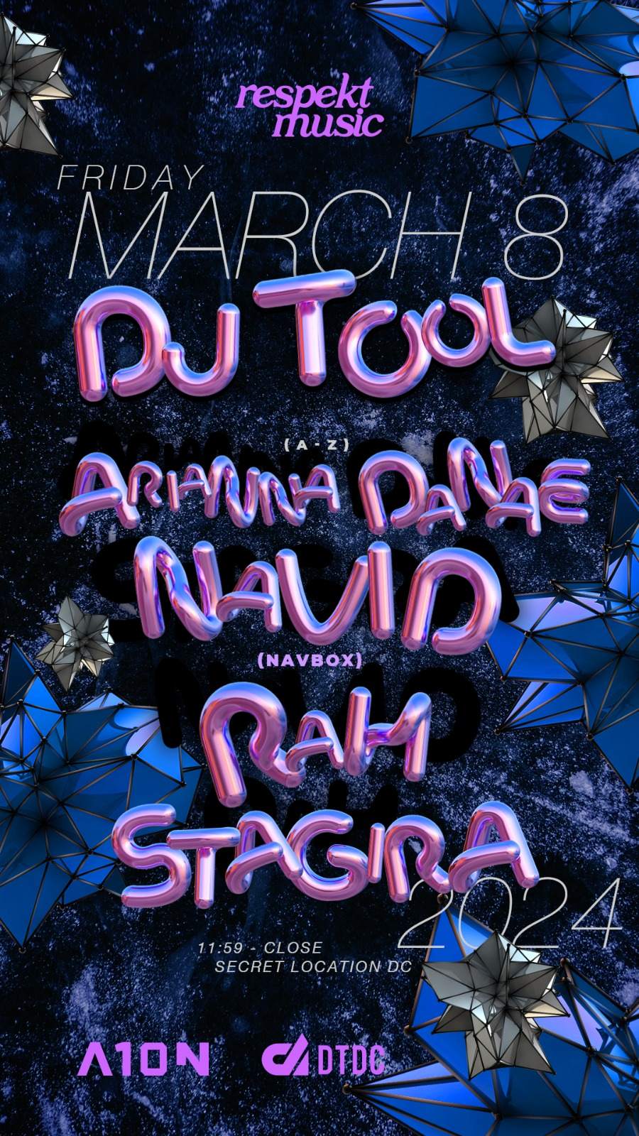 DJ Tool (Mala Junta) + Arianna Danae, Navid (NavBox), Rah, Stagira - フライヤー裏