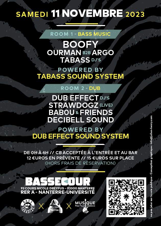 Bass Paradize #32 with Boofy, Argo b2b Ourman, Tabass Sound System, Dub Effect Sound System - Página trasera