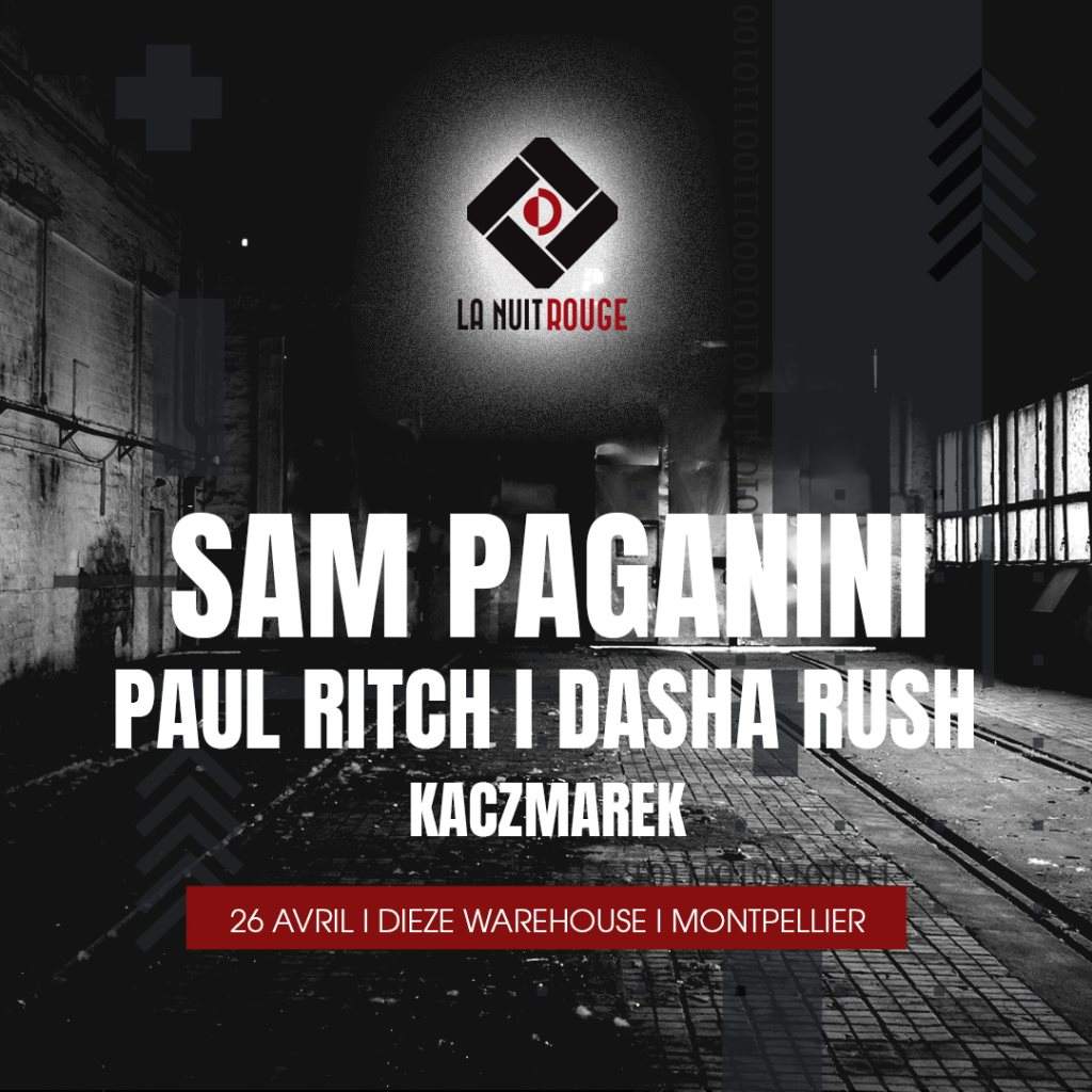 La Nuit Rouge: Sam Paganini, Paul Ritch, Dasha Rush, Kaczmarek - Página frontal