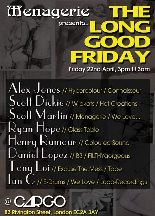 Menagerie presents...The Long Good Friday - フライヤー表