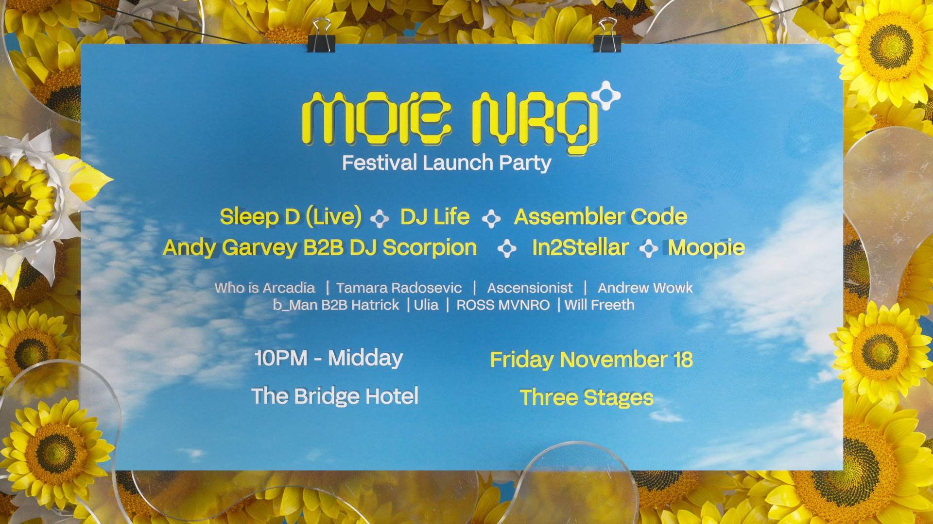 More NRG Music Arts Festival Sydney Launch at The Bridge Hotel