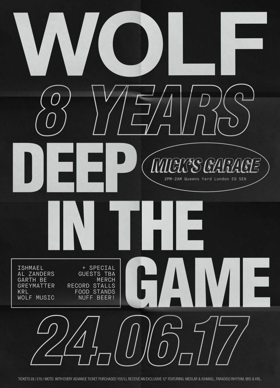 Wolf Music - Celebrating 8 Years Deep In The Game - フライヤー表