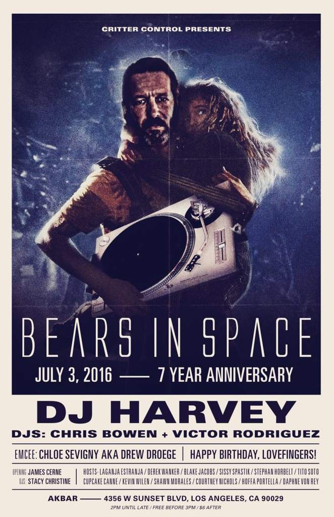 Bears In Space 7th Year Anniversary with DJ Harvey - フライヤー裏
