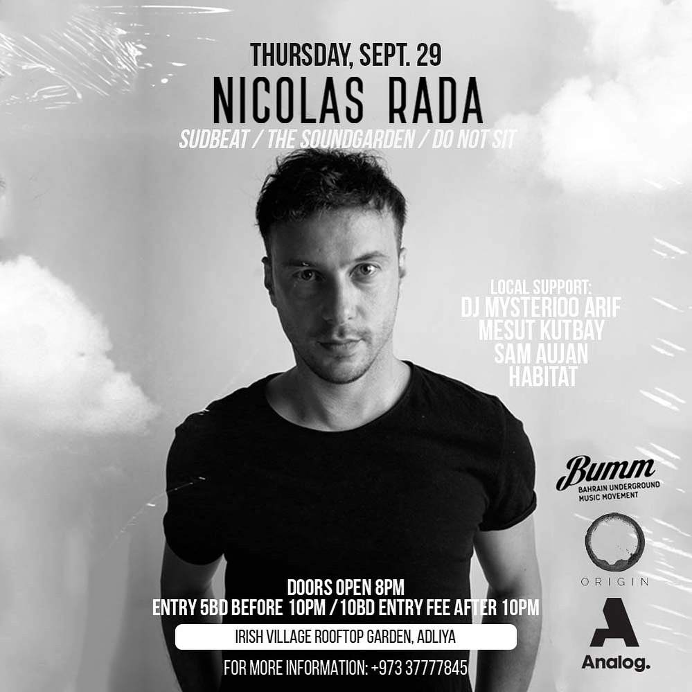 BUMM feat. Nicolas Rada at Irish Village Rooftop, Adliya at TBA - Irish ...