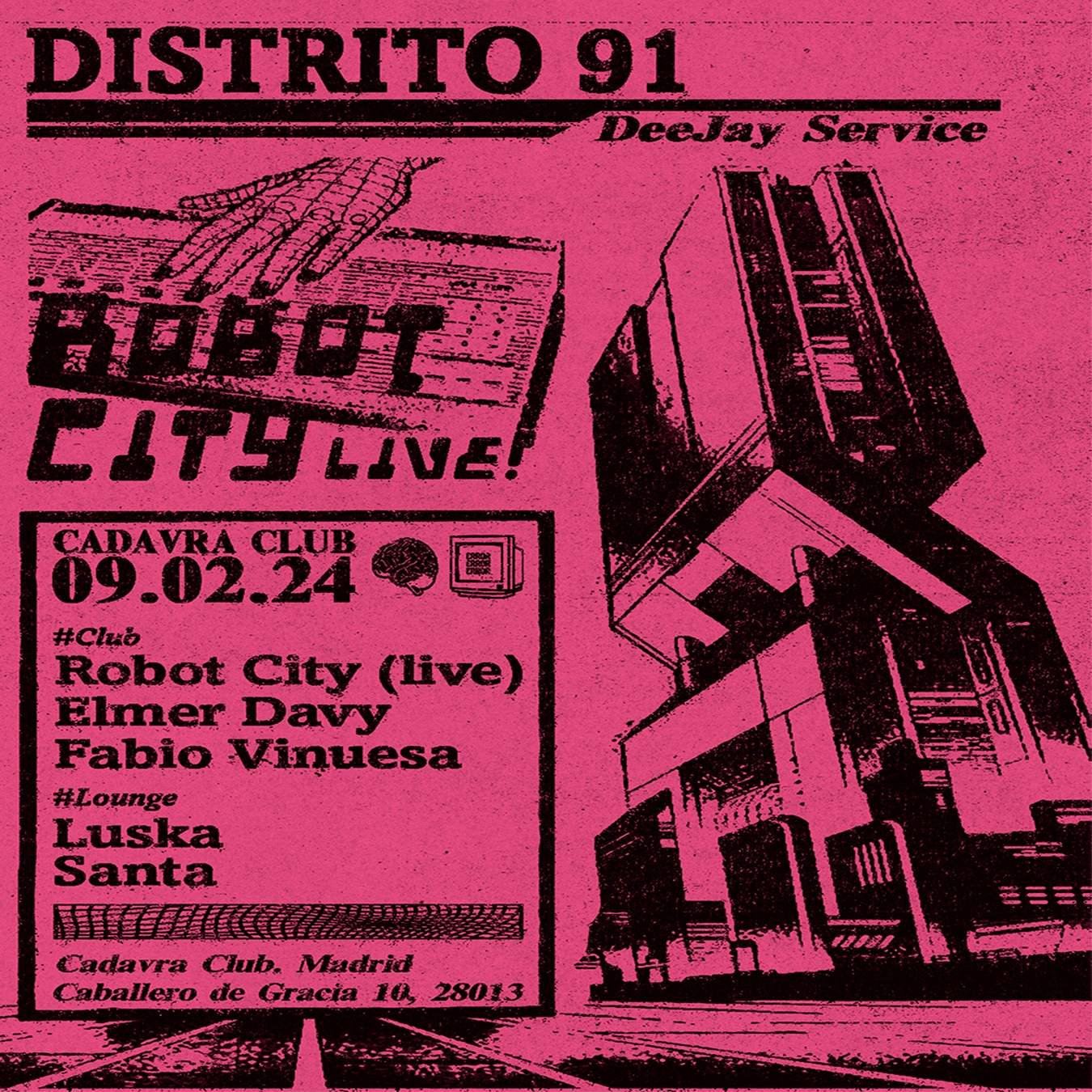 DISTRITO 91 invites Robot City (live) - Página frontal