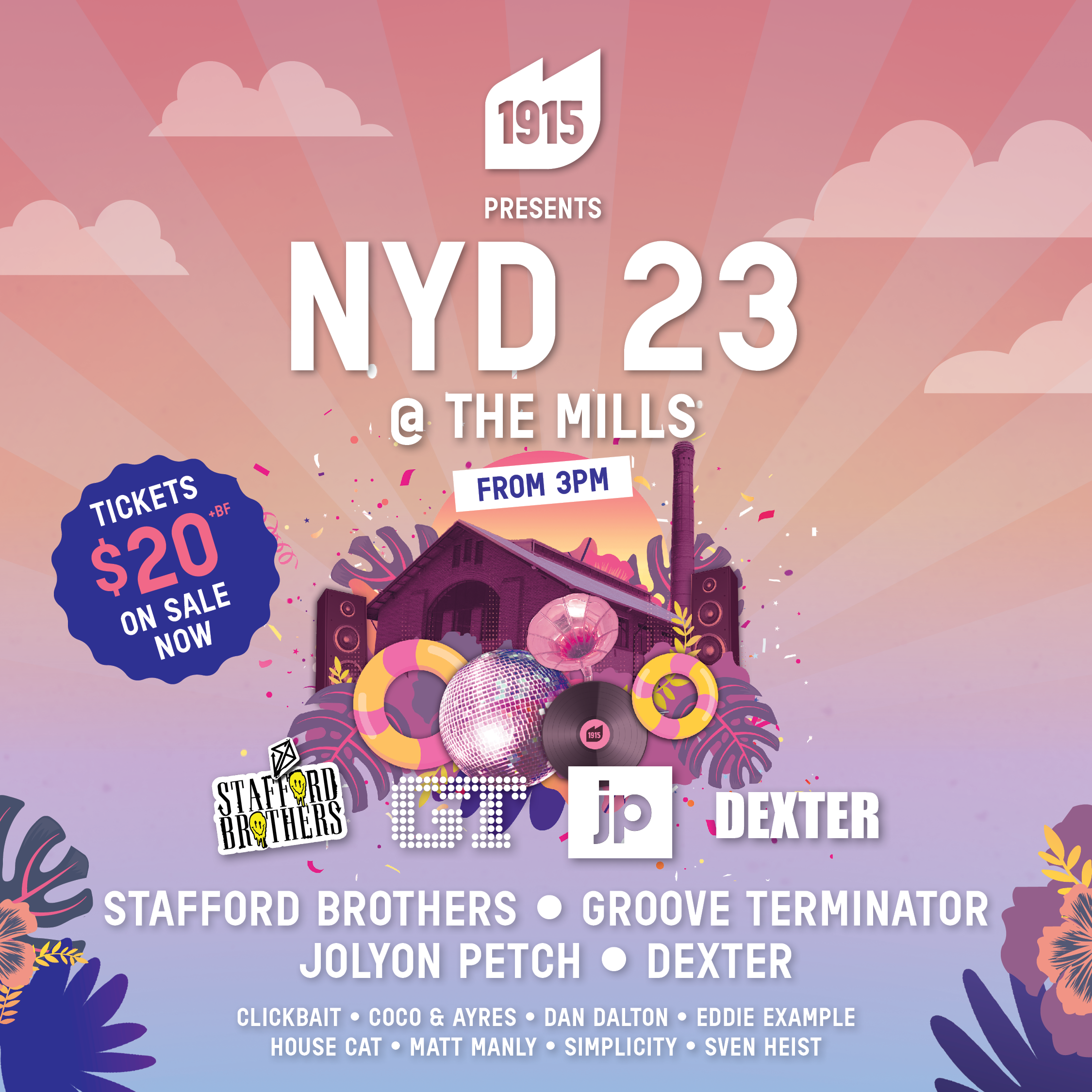 1915 presents NYD 2023 at The Mills - フライヤー表