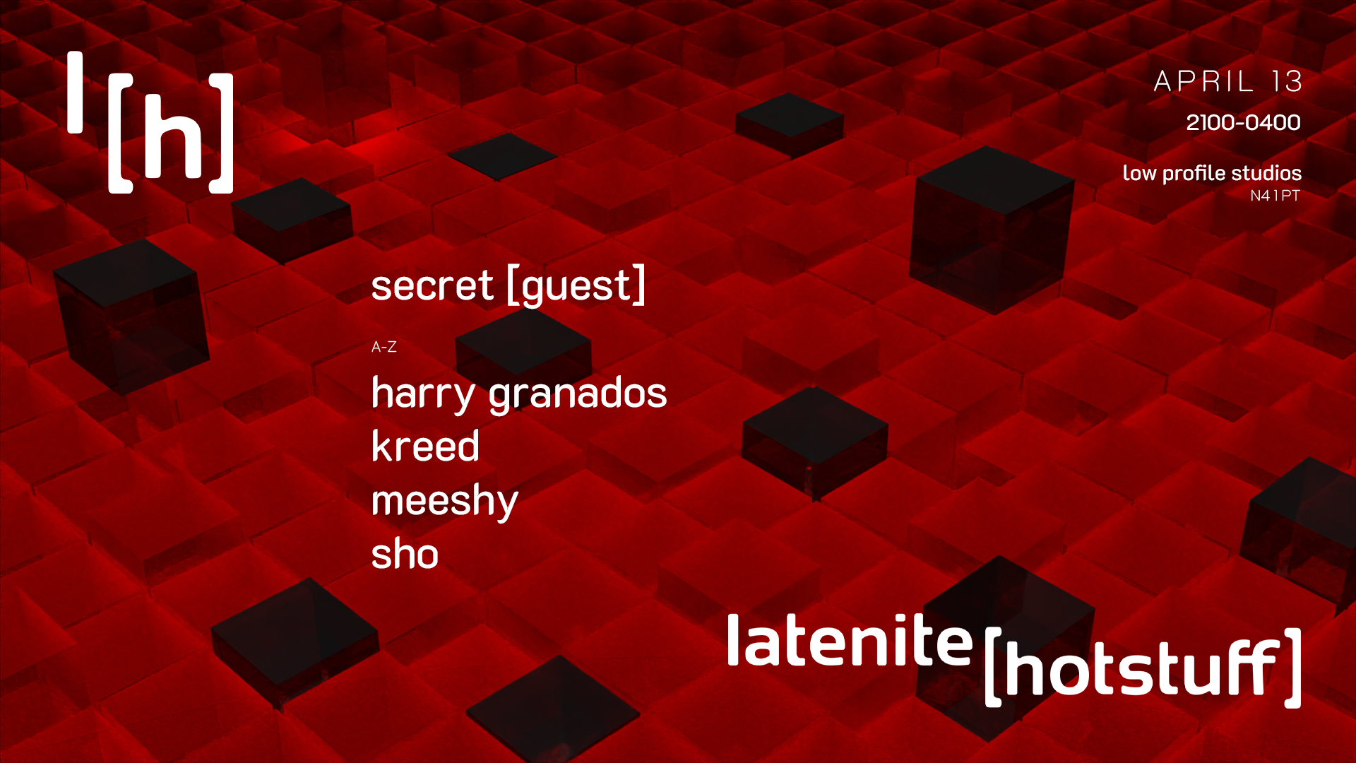 latenite [hotstuff] 001 // london - フライヤー表