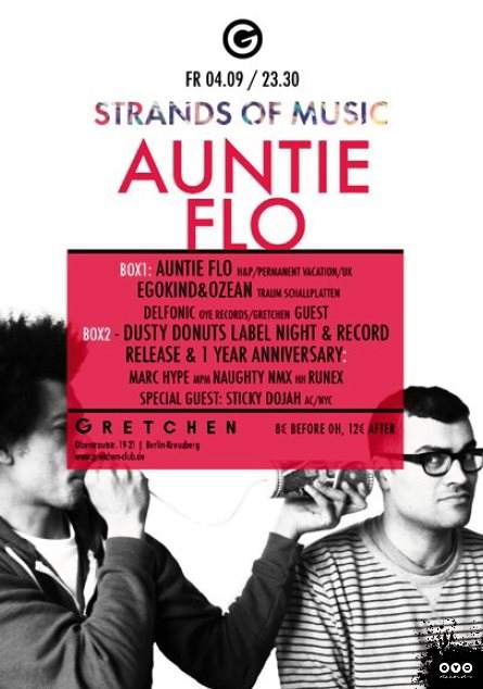 Strands OF Music: Auntie FLO + Egokind&ozean - フライヤー表