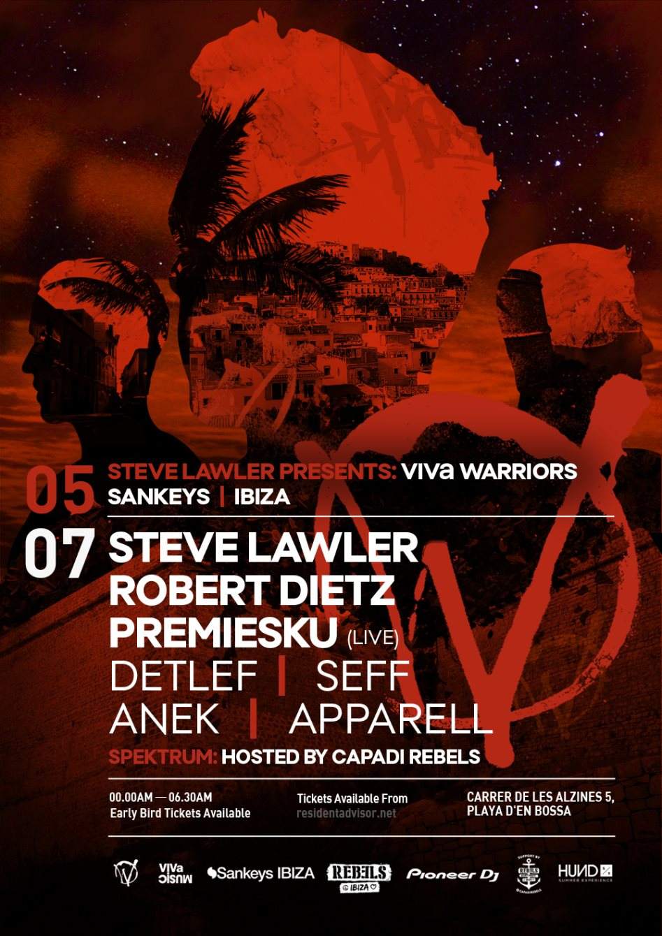 Viva Warriors with Steve Lawler, Robert Dietz, Premiesku, Detlef, Seff, Anek - フライヤー表