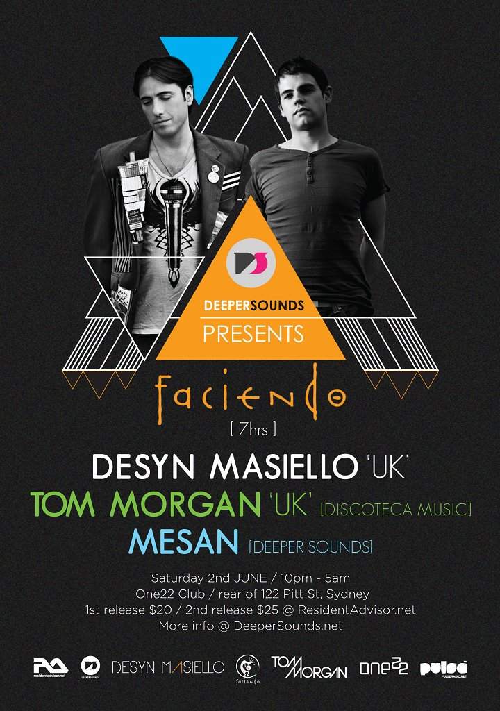 Deeper Sounds presents Faciendo (Desyn Masiello, Tom Morgan & Mesan) - Página frontal