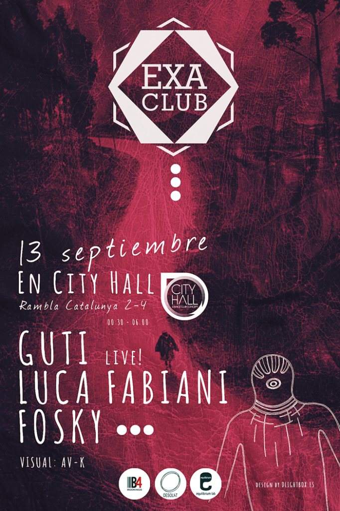 EXA Club & B4bookings present Guti (live!) + Luca Fabiani - Página frontal