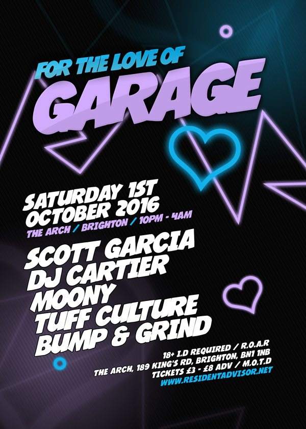 For the Love of Garage - Scott Garcia, DJ Cartier, Tuff Culture & Moony - Página frontal