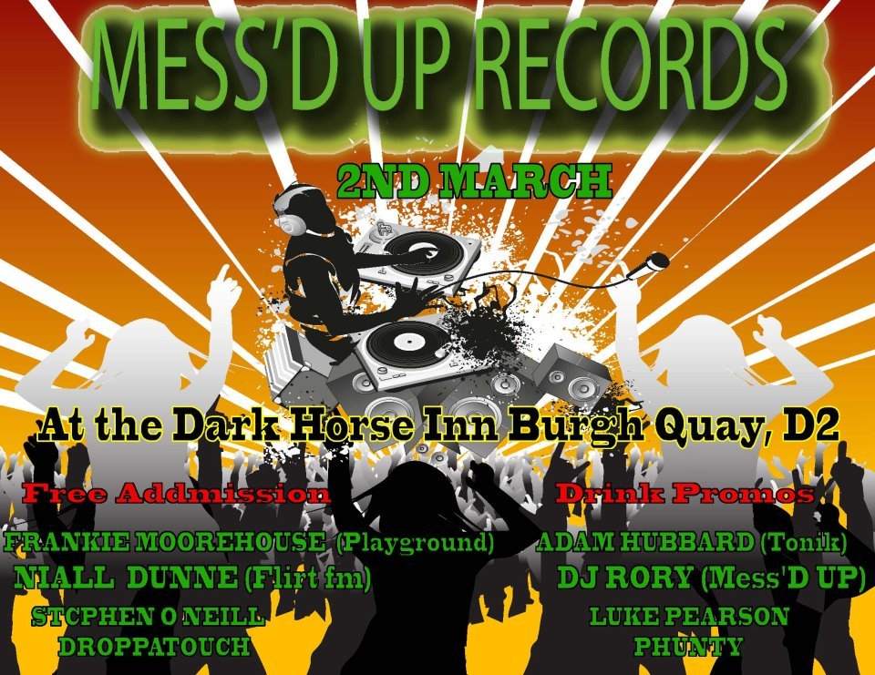Night Of Mayhem with Mess'D Up Records - フライヤー表