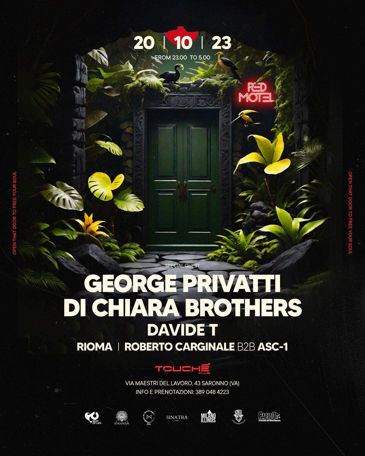 Red Motel W/ Di Chiara Brothers + George Privatti - フライヤー表