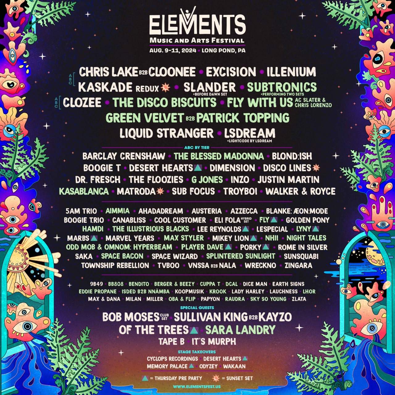 Elements Music & Arts Festival - フライヤー表