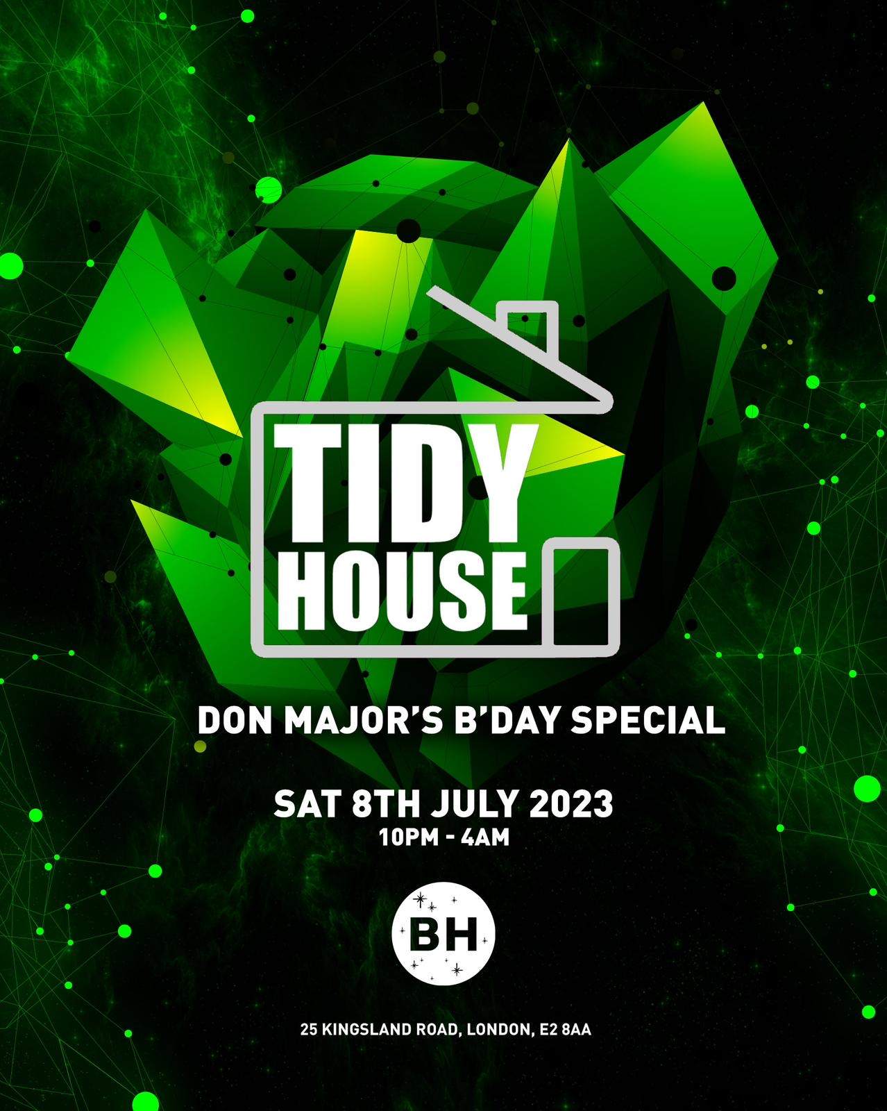 Tidy House Don Major's Birthday Special - フライヤー裏