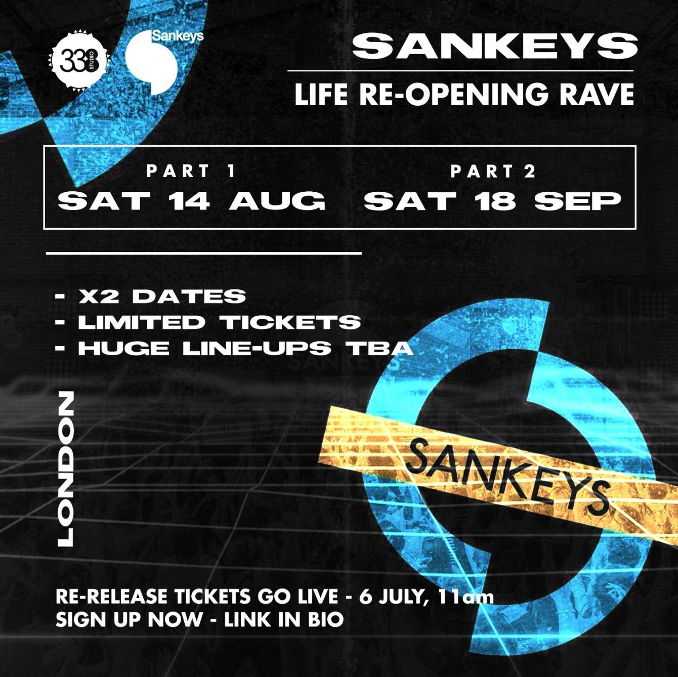 Sankeys - Life Re-Opening Rave (Sold Out) - Página frontal