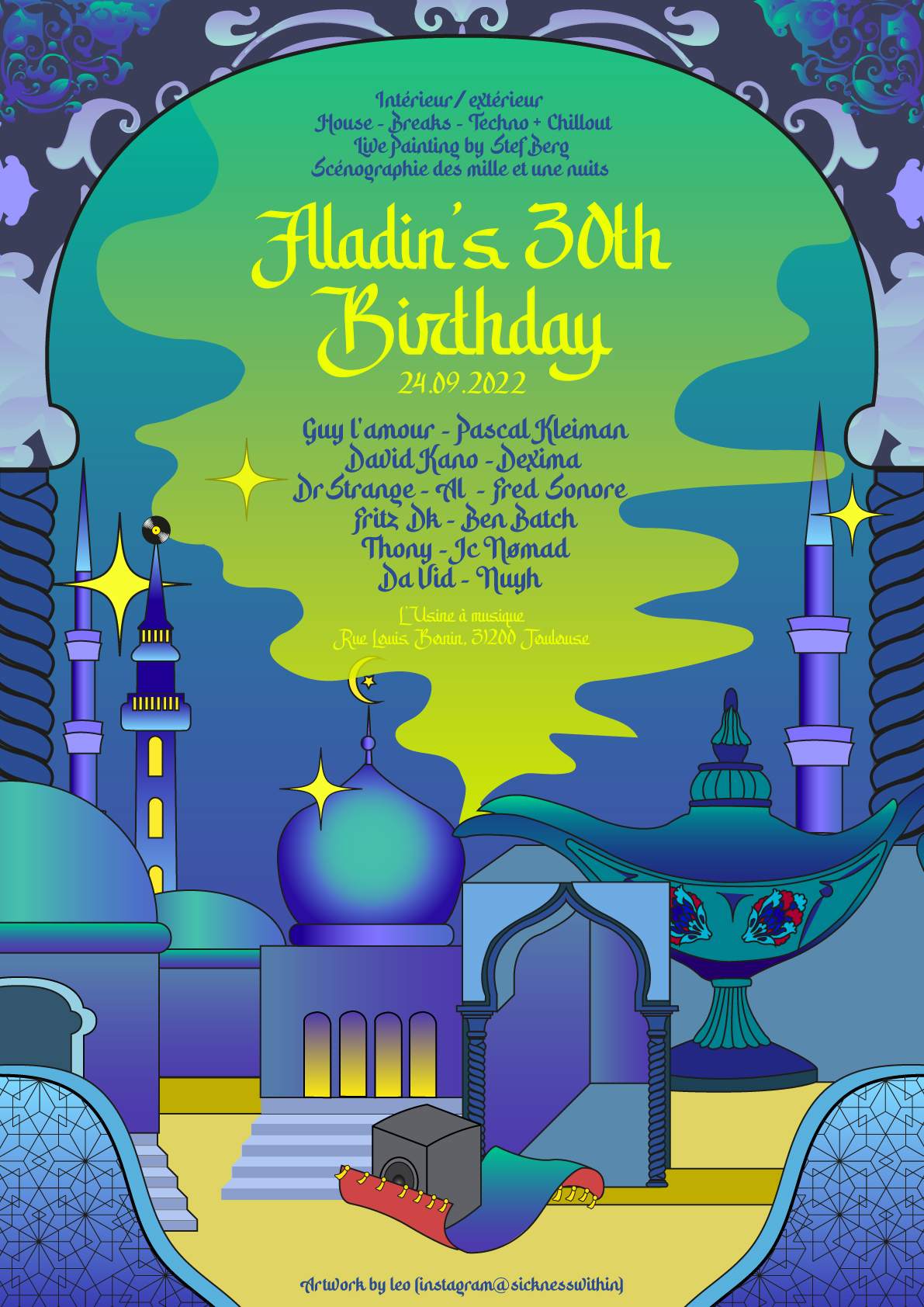 Aladin's 30th Birthday - Página frontal