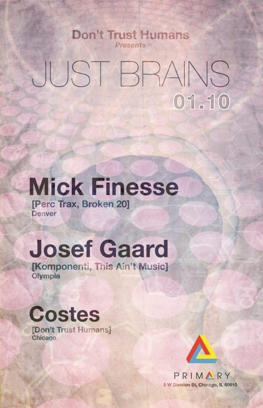 Don't Trust Humans presents Just Brains Feat. Mick Finesse, Josef Gaard & Costes - Página frontal