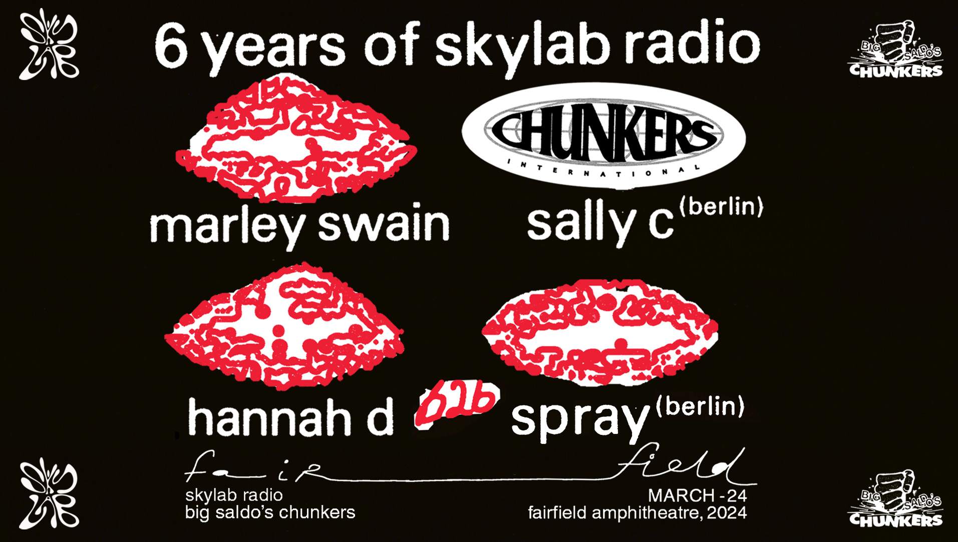 6 Years of Skylab Radio with Sally C (Big Saldo's Chunkers) - フライヤー裏