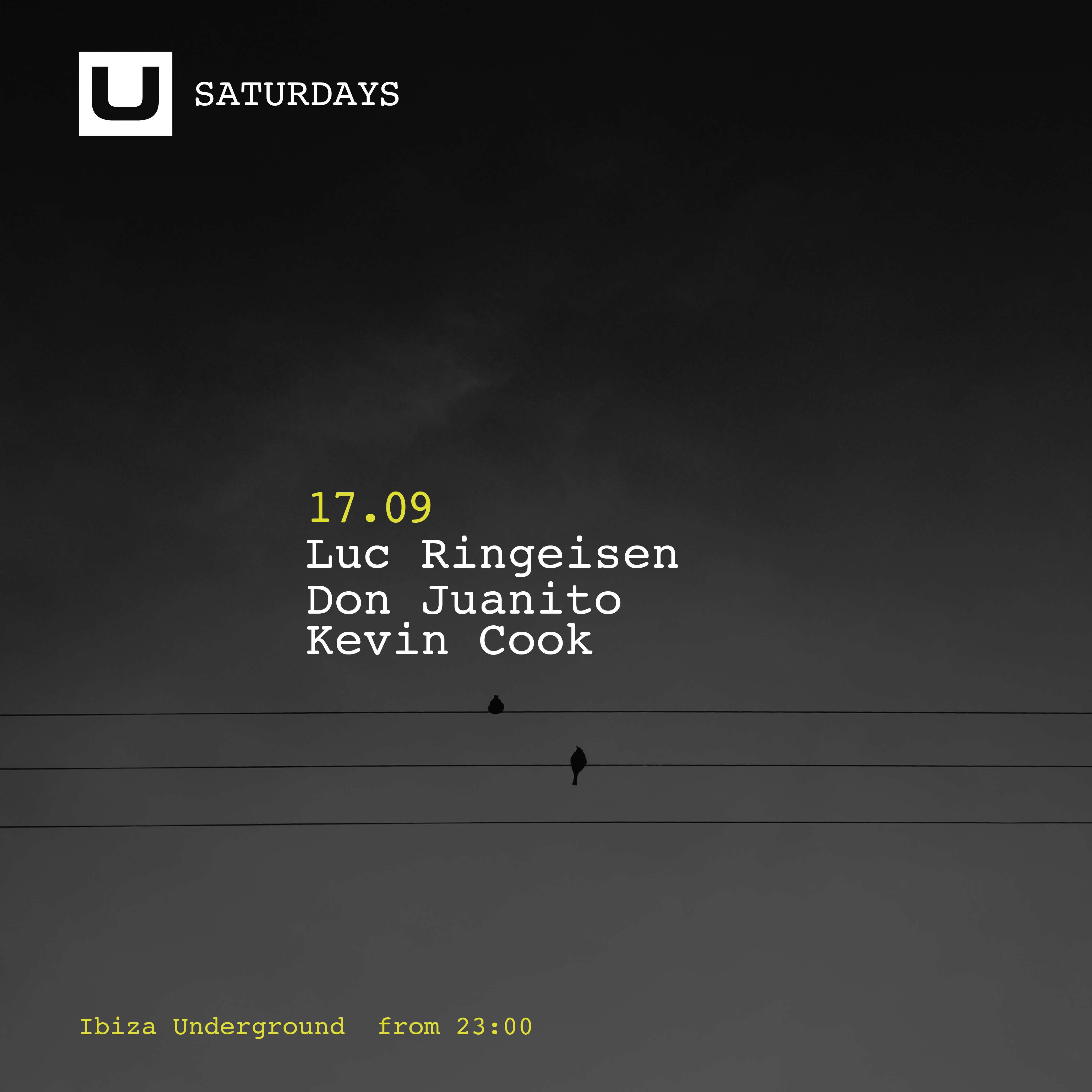 U Saturday with Luc Ringeisen, Don Juanito & Kevin Cook - フライヤー表