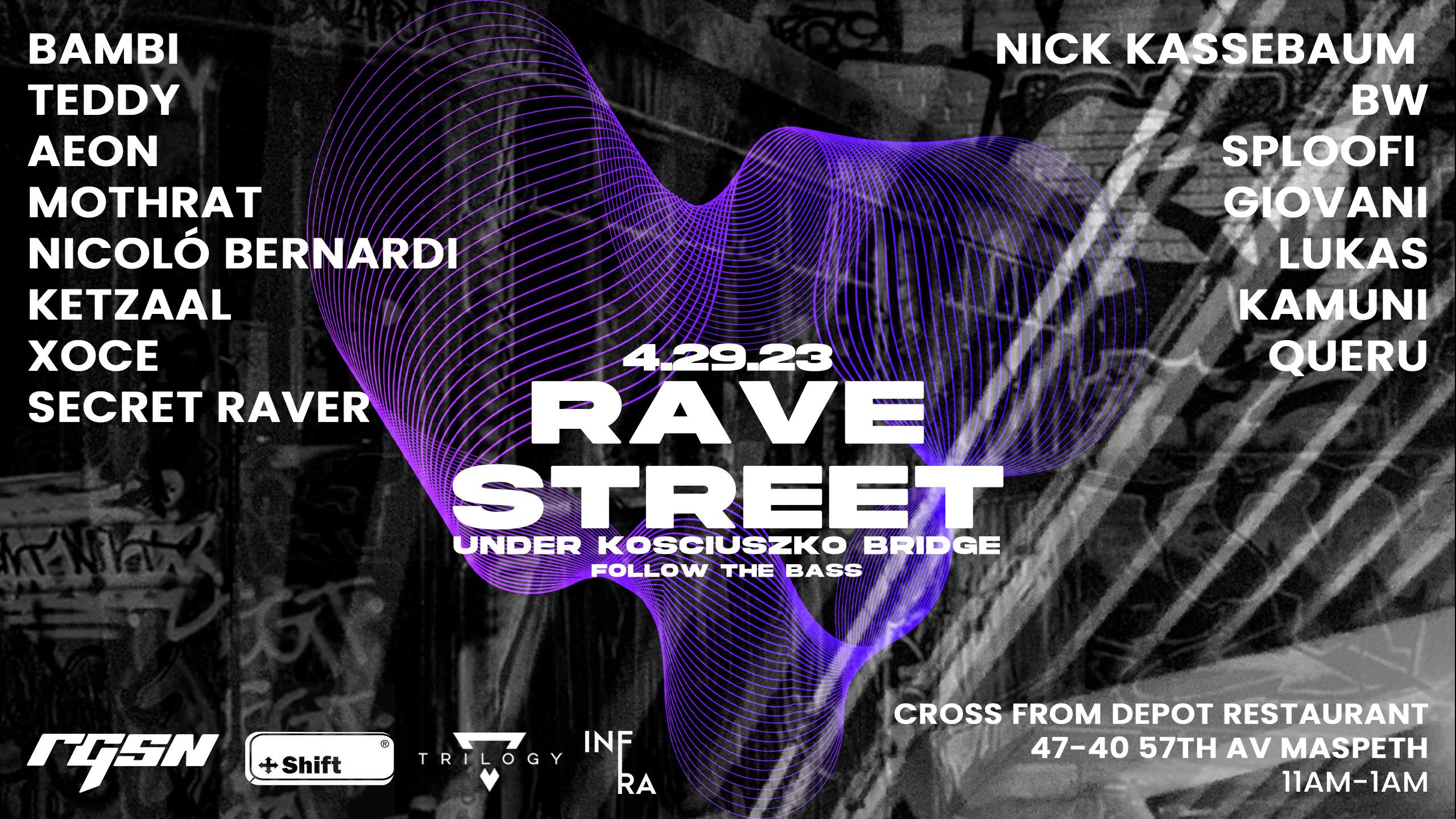 RAVE STREET at Under Kosciuzko Bridge, New York City
