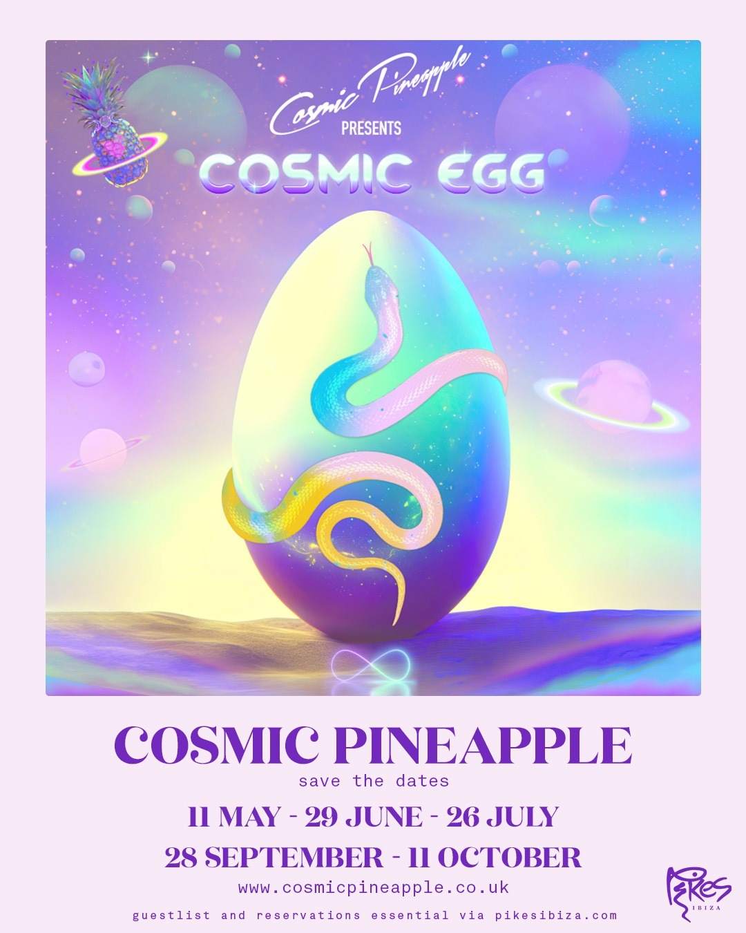 Cosmic Pineapple presents Cosmic Egg - フライヤー表