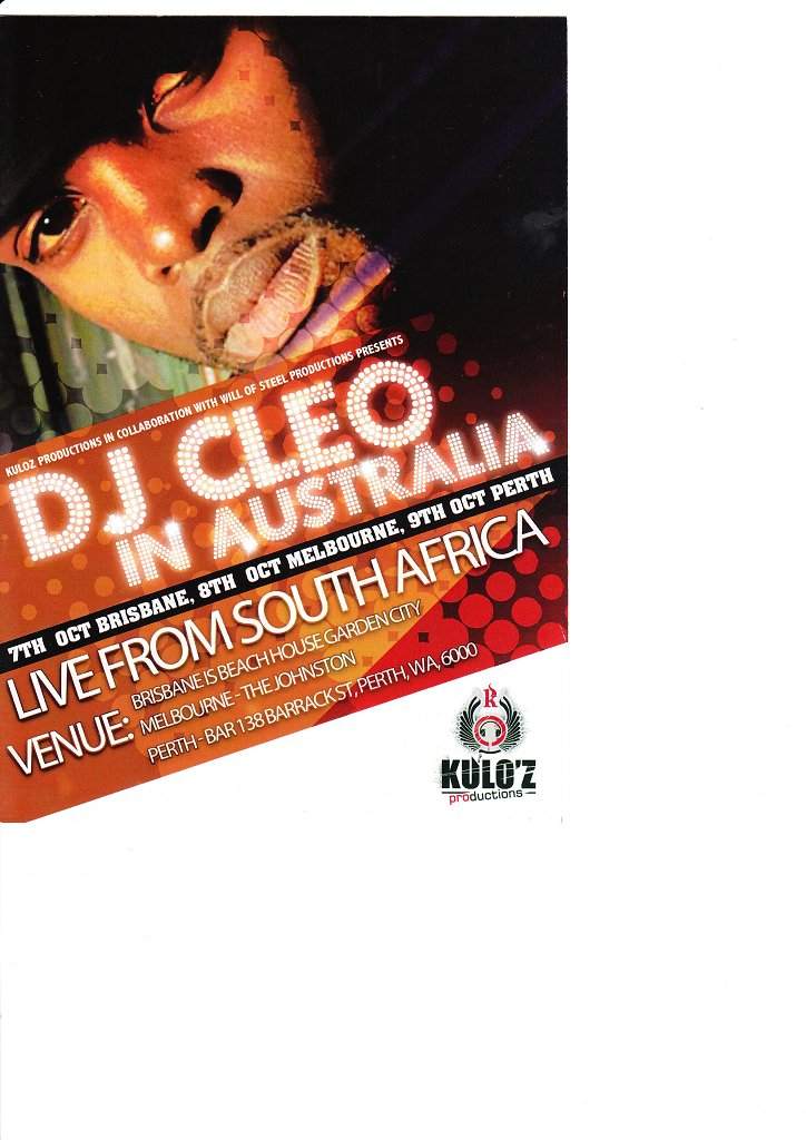 Dj Cleo Live From South Africa - Página frontal