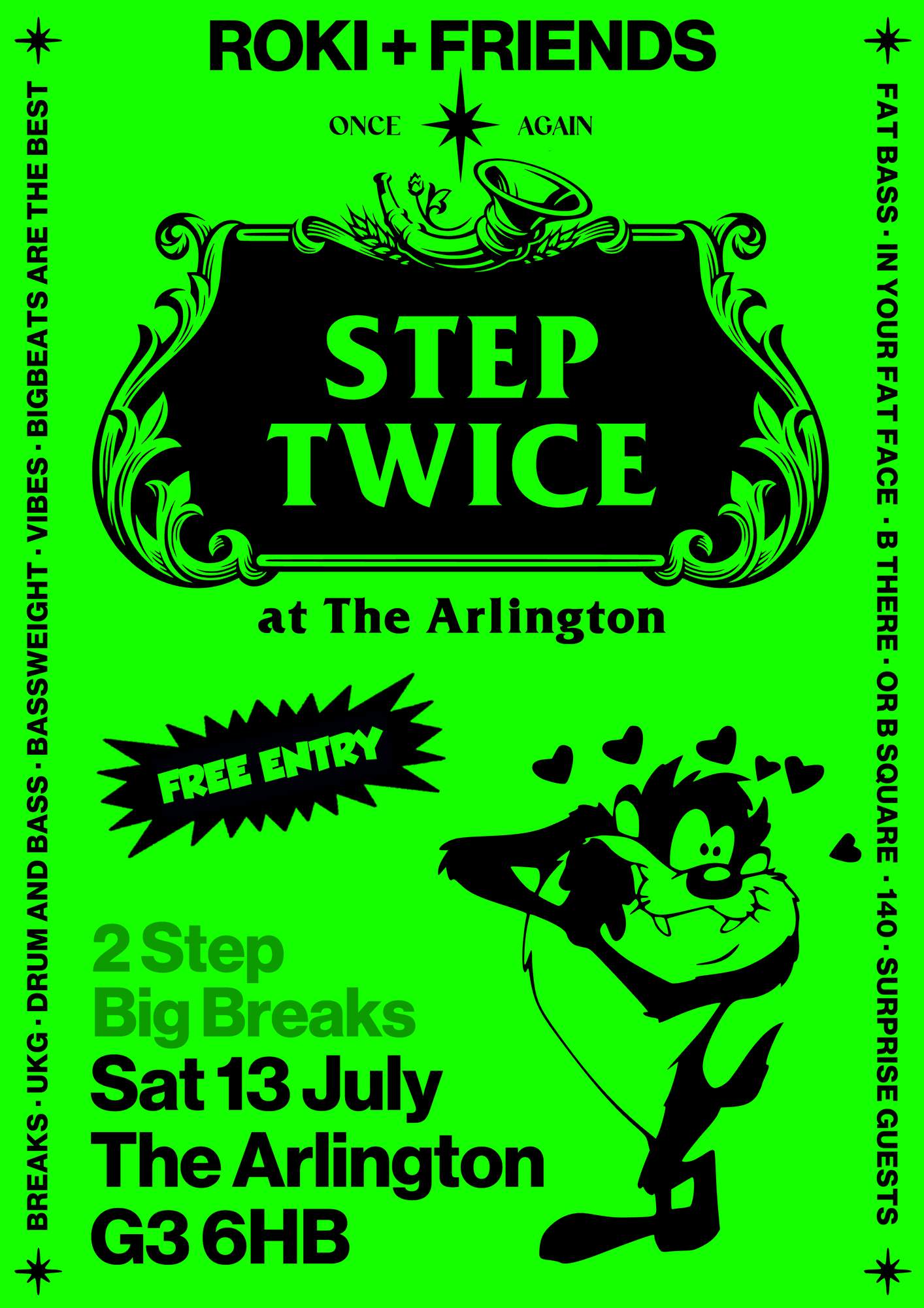 Step Twice: ROKI x Friends at The Arlington, Glasgow