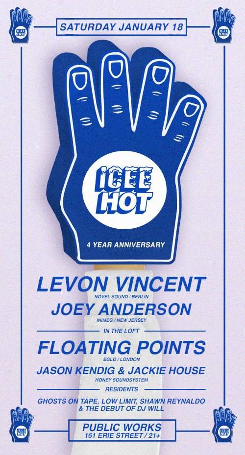 Icee Hot 4 Year Anniversary with Levon Vincent, Floating Points & Joey Anderson - Página frontal