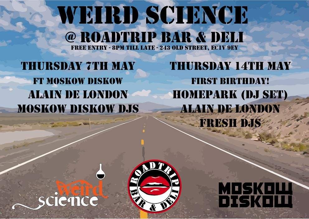 Weird Science presents Moskow Diskow - フライヤー表
