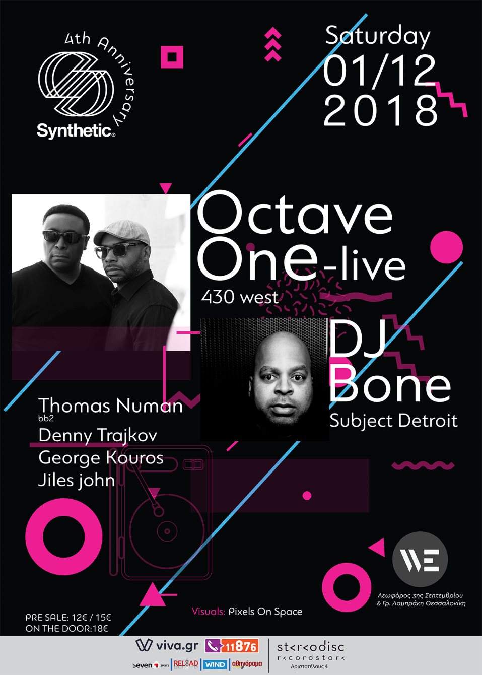 Synthetic 4th Anniversary with Octave One-Live & DJ Bone - Página frontal