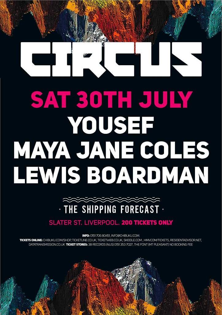 Circus with Yousef, Maya Jane Coles & Lewis Boardman - Página frontal