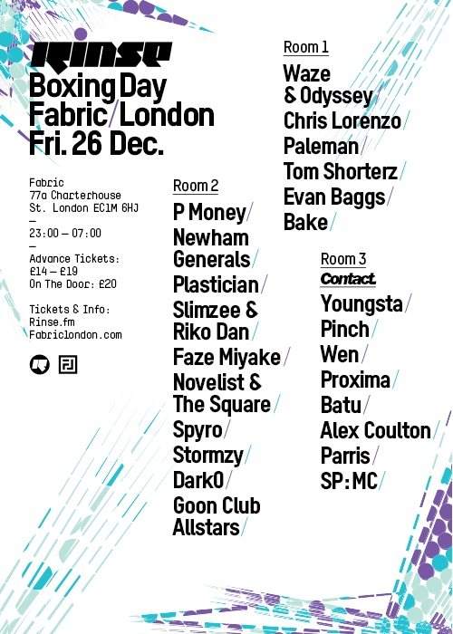 Fabriclive: Rinse FM Boxing Day - Página frontal