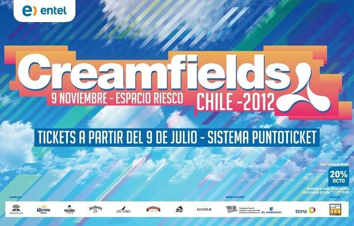 Creamfields Chile - Página frontal