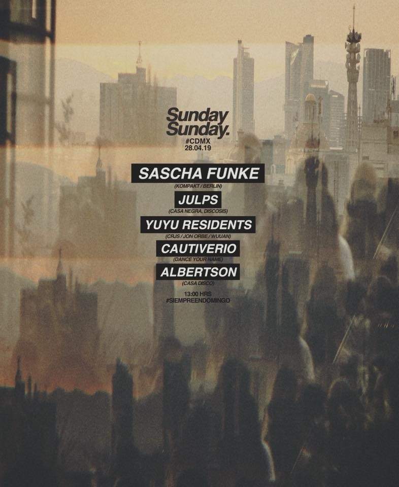 Sascha Funke at Sunday Sunday  - フライヤー表