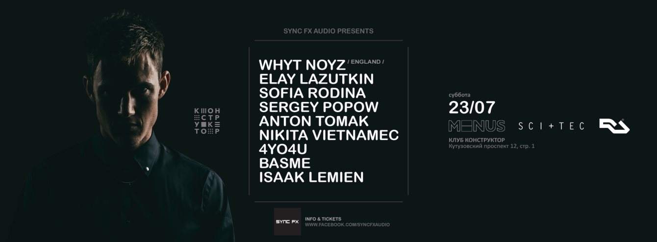 Sync Fx Audio with Whyt Noyz - Flyer front