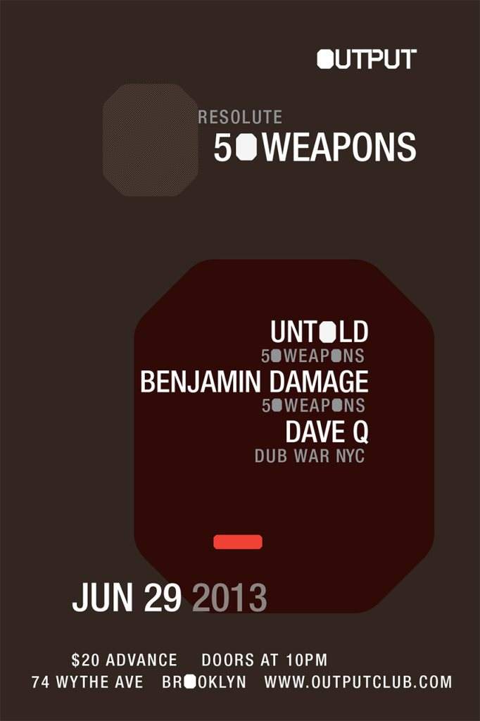 Resolute presents 50weapons Label Night - Página frontal