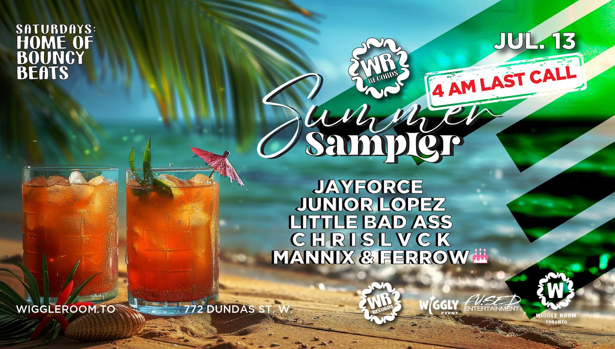 WR Records Summer Sampler Release Party | 4AM LAST CALL bei Wiggle Room,  Toronto