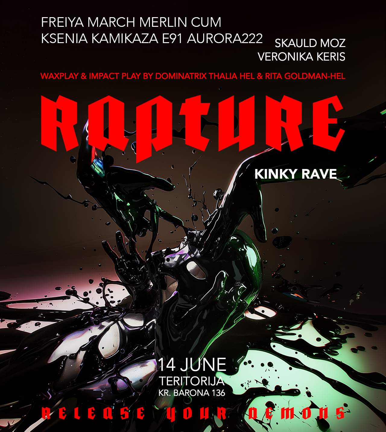 RAPTURE: kinky rave - フライヤー表
