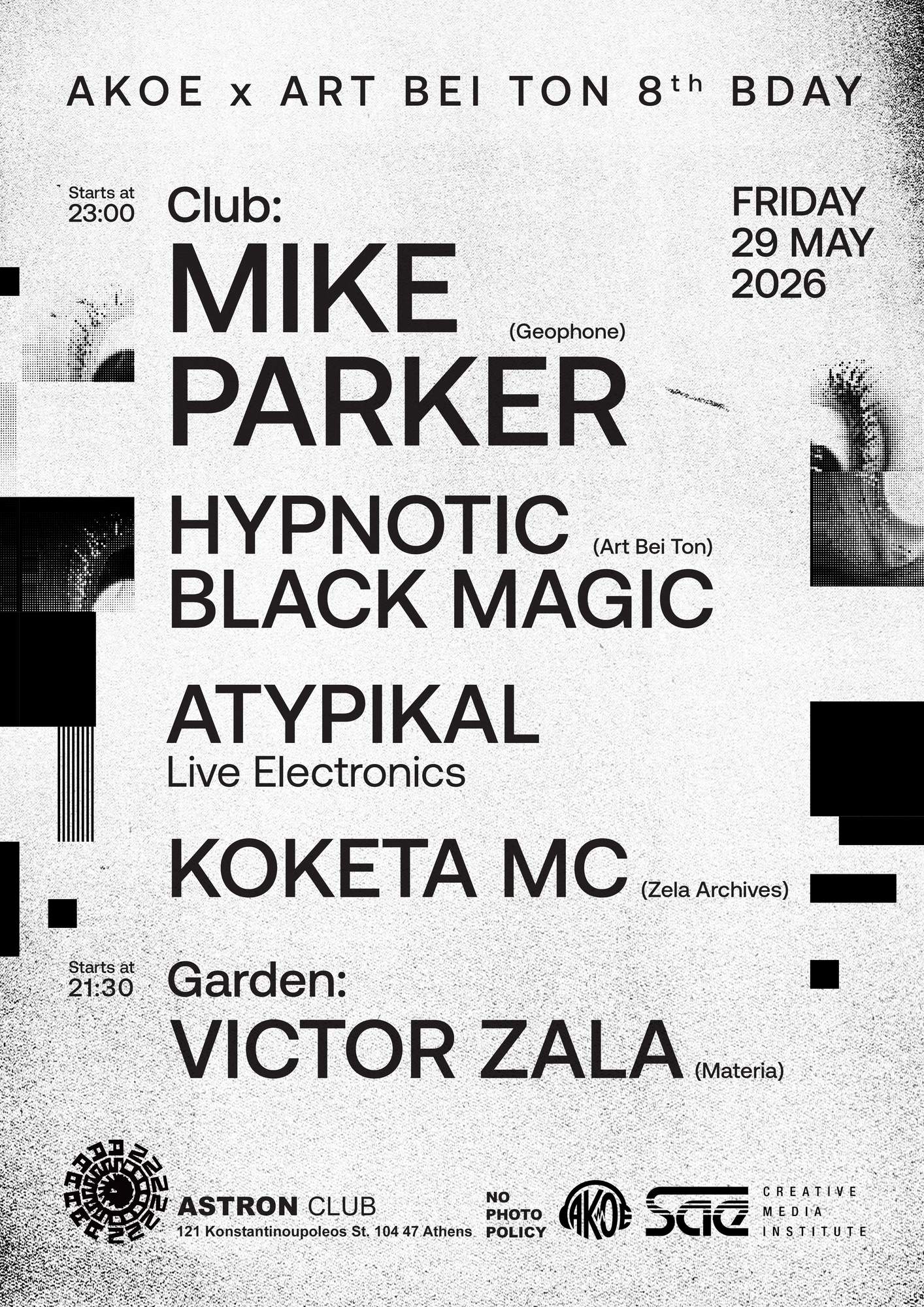 AKOE x Art Bei Ton 8th bday with Mike Parker / Hypnotic Black Magic ...