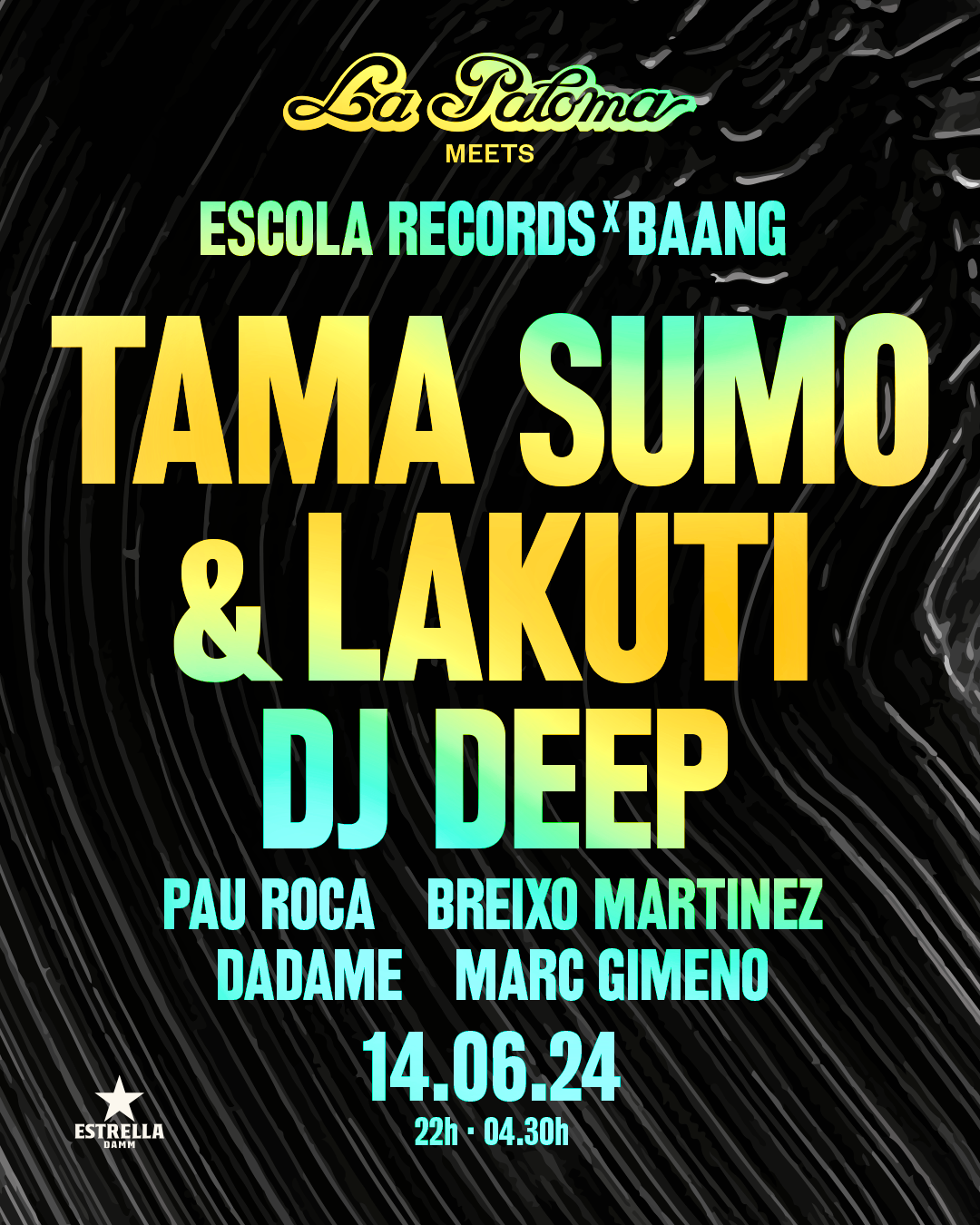 La Paloma presents: Tama Sumo & Lakuti, DJ Deep, Escola Records & BAANG - Página trasera