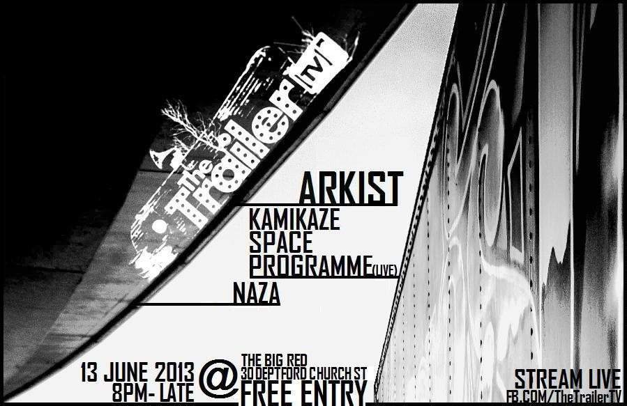 Arkist (Hypercolour/Hotflush), Kamikaze Space Programme (Wncl Rec.) aka Raiden & Naza - フライヤー表
