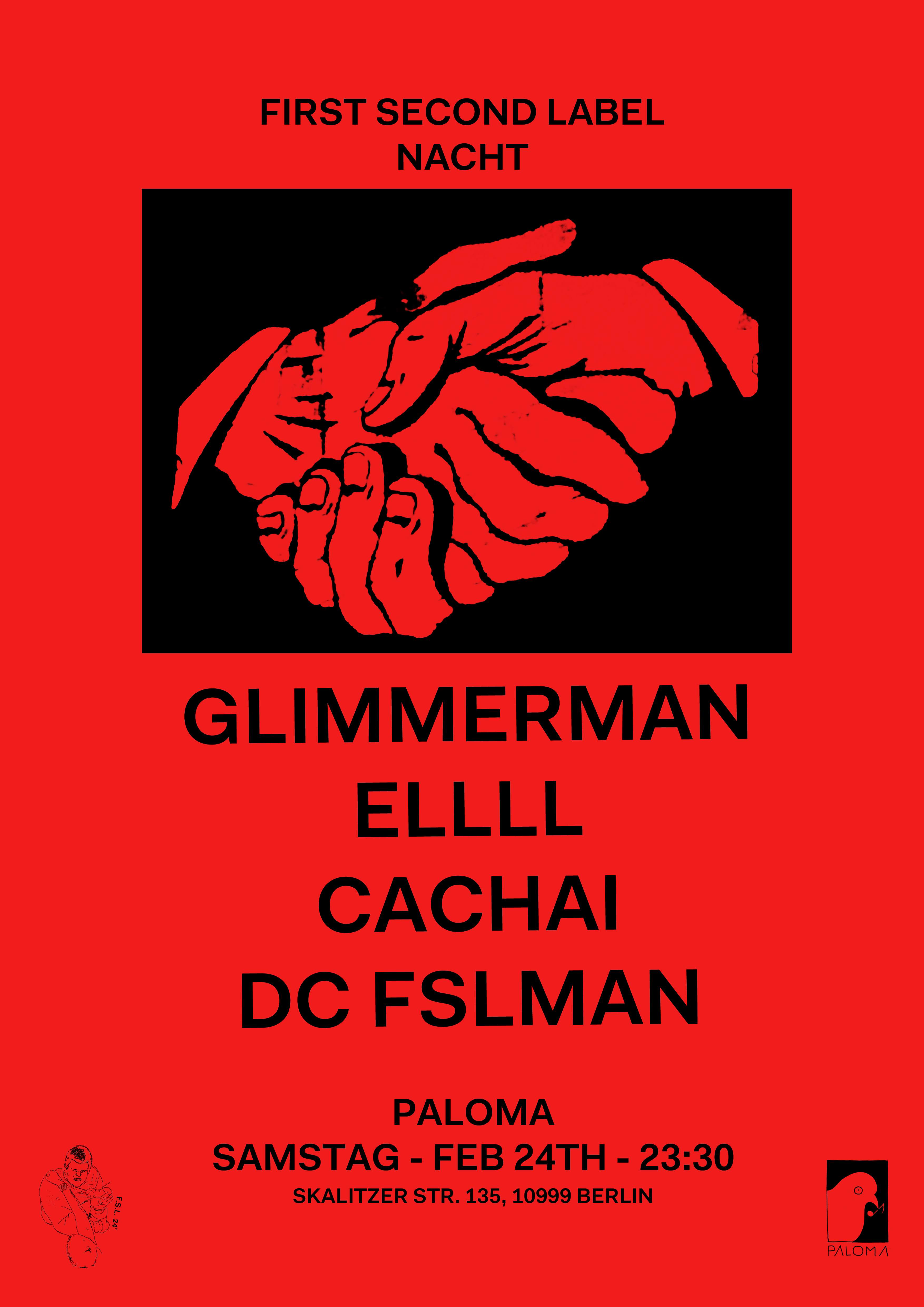 First Second Label Nacht w/ Glimmerman, ELLLL, Cachai, DC FSLMan - Página trasera