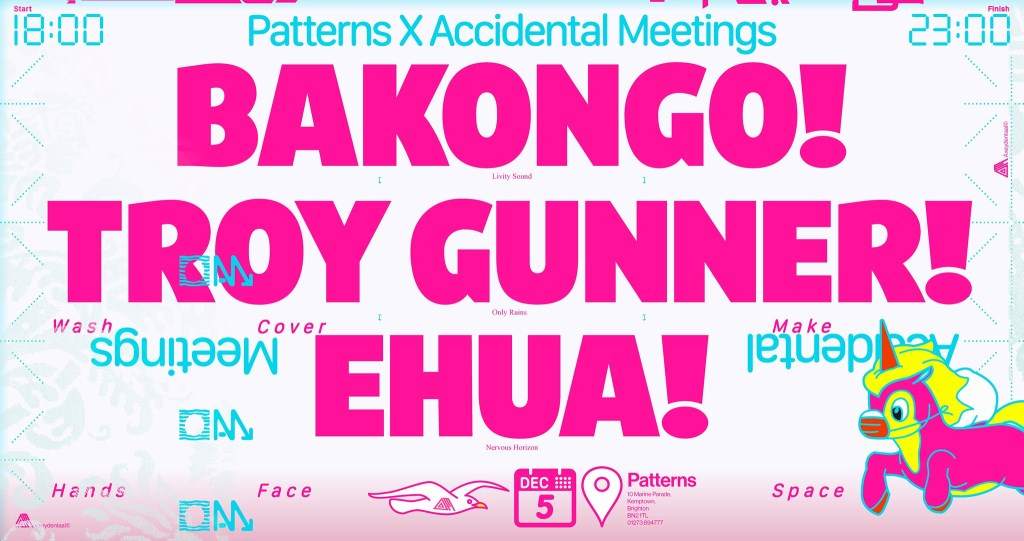 Patterns x Accidental Meetings: Bakongo, Troy Gunner & Ehua - フライヤー表