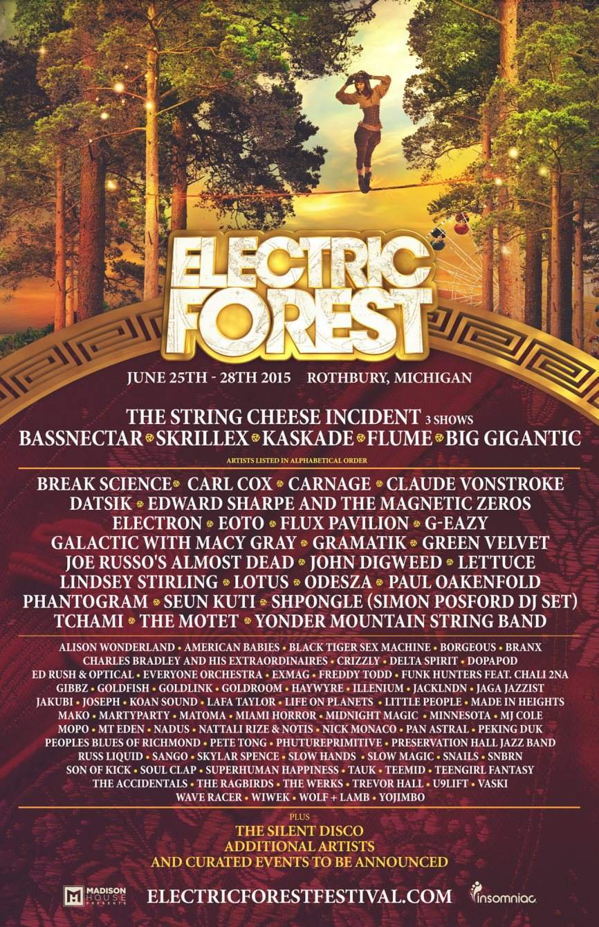 Electric Forest 2015 - フライヤー裏